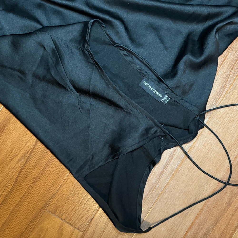 Black slip dress